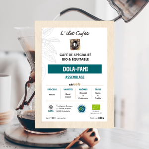 L'Ilot Cafés Assemblage DOLAFAMI expresso doux bio équitable spécialité l'Isle Jourdain Samatan Lombez Rieum Mauvezin Cologne
