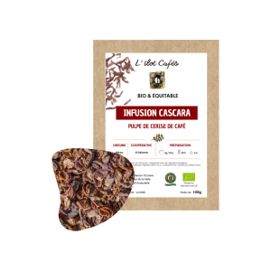 Infusion Cascara café cerise bio équitable Gers L'îlot Cafés fournisseur professionnel coffee shop salon de thé Infusion Cascara café cerise bio équitable Gers L'îlot Cafés fournisseur professionnel coffee shop salon de thé